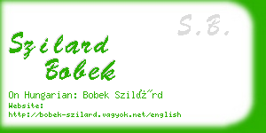 szilard bobek business card